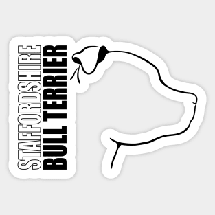 Staffordshire Bull Terrier profile dog lover Sticker